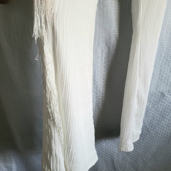 Fashion Nova Always Wining Fringe Pant Set - Size: 1X, Color: Ivory - Picture 10 of 12